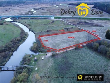 Do sprzedania działka rekreacyjna 5600 m² nad Narewką działka Ancuty