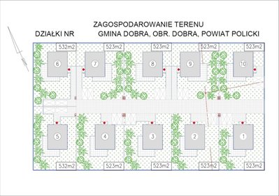 Działka 5575 m² z projektem podziału na 10 domów - polecam! działka Dobra, Graniczna