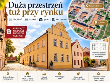 Przestronne 5-pokojowe mieszkanie (154,59 m²) w Gniewie mieszkanie Gniew, Wodna