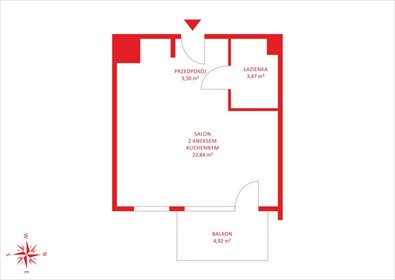 Nowoczesne 29,96 m2 w Straszynie – blisko natury! mieszkanie Straszyn