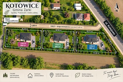 Działka budowlana 880 m² w Kotowicach - polecam! działka Kotowice, Kolejowa