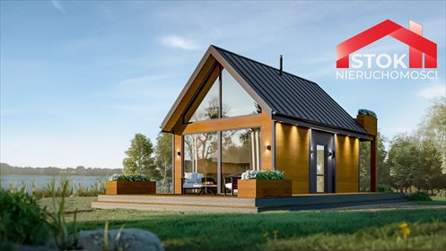 Nowoczesny dom modułowy 45 m2 z tarasem w Giżach dom Giże, Danowskie