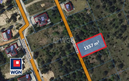 działka na sprzedaż 1157m2 działka Konopiska, Brylantowa