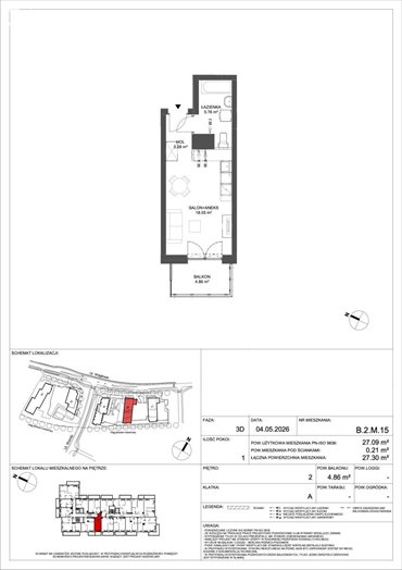 Nowoczesny apartament 27,09 m² w Gdyni - zapraszam mieszkanie Gdynia, Śródmieście, Tadeusza Wendy