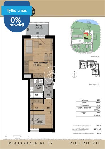 Do sprzedania nowoczesne 2-pokojowe mieszkanie z balkonem w Bydgoszczy mieszkanie Bydgoszcz, Bartodzieje Małe, Nastrojowa