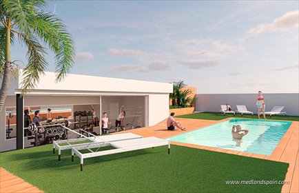 Nowoczesne apartamenty z widokiem na Mar Menor, 2 sypialnie mieszkanie Lo Pagan