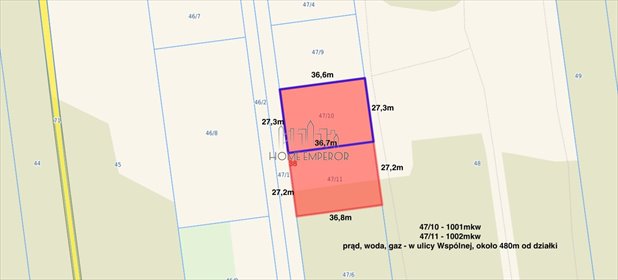 Sprzedam działki 1000 m² z warunkami zabudowy w Sulejówku działka Sulejówek, Wspólna