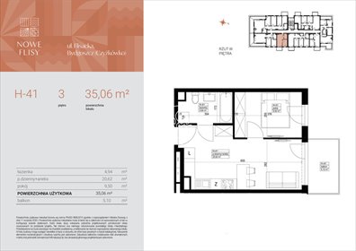 mieszkanie na sprzedaż 35m2 mieszkanie Bydgoszcz, Czyżkówko, Flisacka