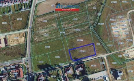 Działka 1772 m² pod dom jednorodzinny, asfalt, media działka Złotów