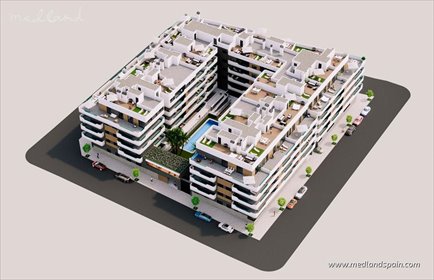 Nowoczesne apartamenty 2-3 pok. blisko plaży w Santa Pola mieszkanie Santa Pola