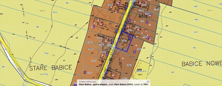 działka na sprzedaż 1284m2 działka Stare Babice, Wieruchowska