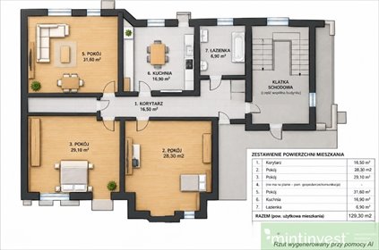 Na sprzedaż przestronne 3-pokojowe mieszkanie 130 m² w centrum Szczecina mieszkanie Szczecin, Centrum, al. Papieża Jana Pawła II