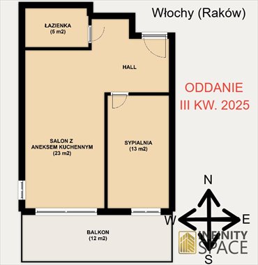 mieszkanie na sprzedaż 49m2 mieszkanie Warszawa, Włochy Raków, Fajansowa