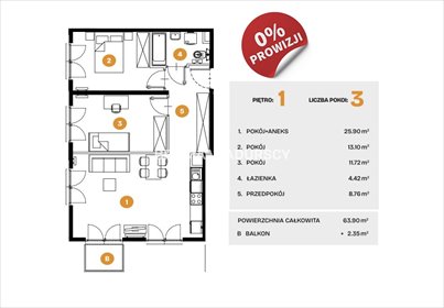 mieszkanie na sprzedaż 64m2 mieszkanie Kraków, Bronowice, Bronowice, Na Błonie