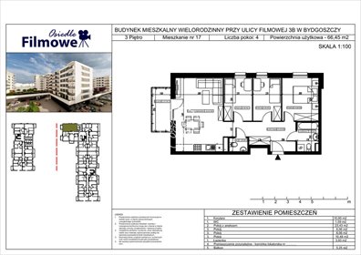 mieszkanie na sprzedaż 66m2 mieszkanie Bydgoszcz, Bartodzieje Małe, Filmowa
