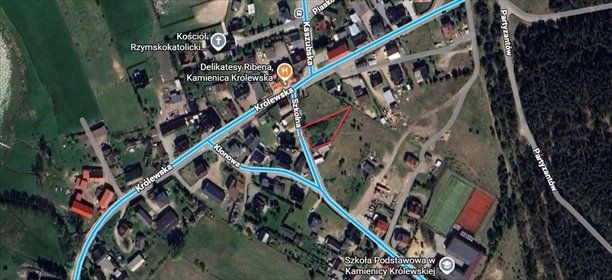 Działka 900 m² z mediami i planem pod dom w Kamienicy K działka Kamienica Królewska, Szkolna