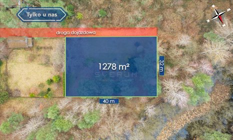 działka na sprzedaż 1278m2 działka Kuźnica Lechowa, Leśna