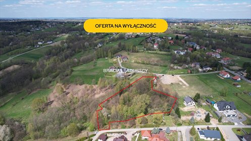 Widokowa działka 60 arów w Byszycach (blisko Wieliczki) działka Byszyce