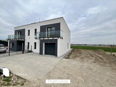 Dom bliźniak z dużą działką i nowoczesnym wykończeniem dom Poznań, Kiekrz, Szczęśliwa