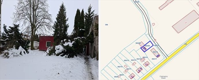 działka na sprzedaż 450m2 działka Łoza