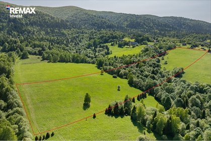 Na sprzedaż działka 57 055 m² w Bieszczadach z WZ i prądem działka Krzywe