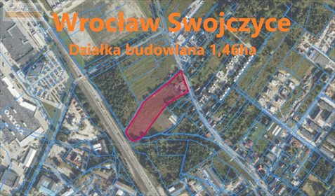 działka na sprzedaż 14600m2 działka Wrocław, Psie Pole, Swojczyce, Miłoszycka