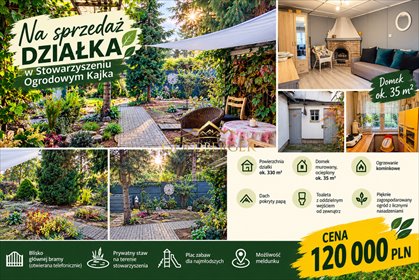 Działka 330 m² z domkiem i kominkiem w Poznaniu polecam działka Poznań, Wrzesińska