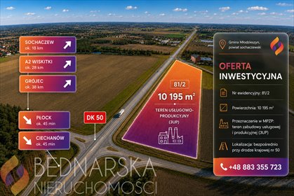 Działka inwestycyjna 10 195 m² przy DK50 - polecam działka Młodzieszyn