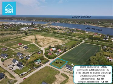 działka na sprzedaż 1205m2 działka Wiślinka, Wspólna