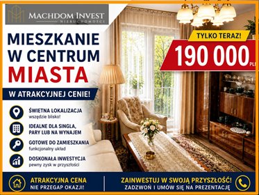 Na sprzedaż słoneczne mieszkanie 34 m² z balkonem w centrum Rypina mieszkanie Rypin