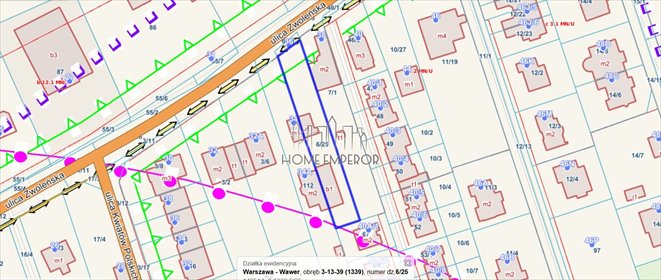 działka na sprzedaż 764m2 działka Warszawa, Wawer, Zbytki, Zwoleńska