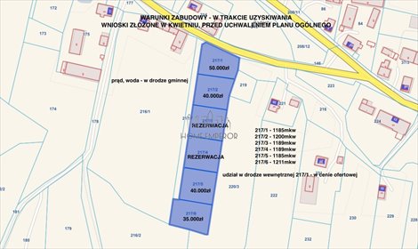 działka na sprzedaż 1211m2 działka Radosty