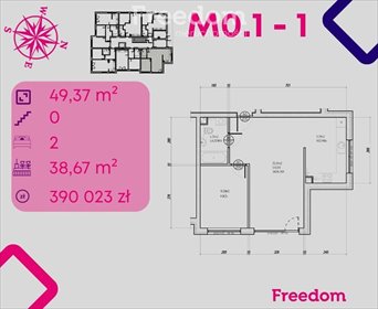 mieszkanie na sprzedaż 49m2 mieszkanie Bonin