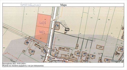 działka na sprzedaż 1200m2 działka Śmieszkowo