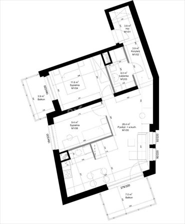 mieszkanie na sprzedaż 61m2 mieszkanie Poznań, Wyłom
