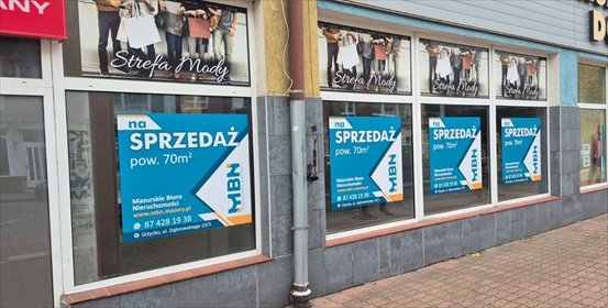 Lokal handlowy w centrum Giżycka, 70 m2, atrakcyjna lokalizacja. lokal użytkowy Giżycko, Giżycko