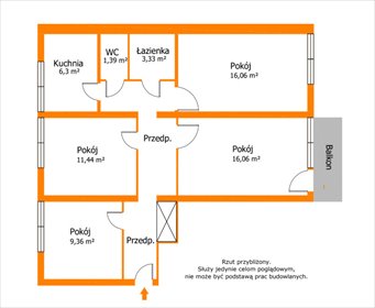 mieszkanie na sprzedaż 78m2 mieszkanie Łódź, Bałuty, Urzędnicza