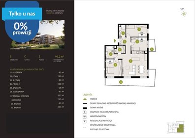 Nowoczesne 5-pokojowe mieszkanie z ogródkiem i balkonem. mieszkanie Bydgoszcz, Flisy, Mińska