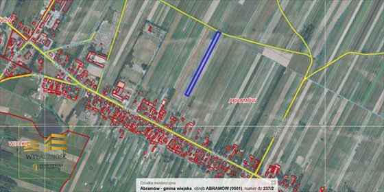 Działka 5619 m² pod uprawy, media przy ul. Piaskowej działka Abramów