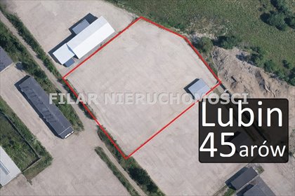 Działka inwestycyjna 0,455 ha przy drodze wojewódzkiej. działka Lubin