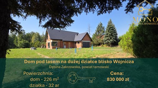 Nowoczesny dom 226 m2 z dużą działką 32 arów. dom Dębina Zakrzowska