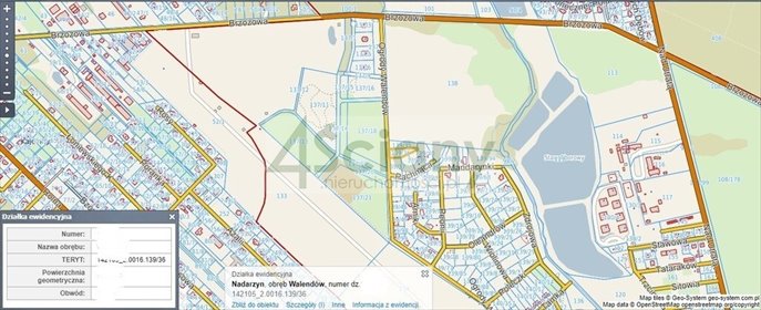 działka na sprzedaż 1500m2 działka Walendów
