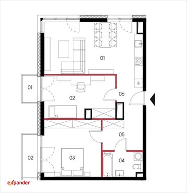 mieszkanie na sprzedaż 74m2 mieszkanie Poznań, Naramowicka