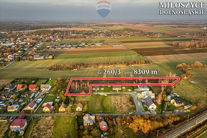 działka na sprzedaż 8309m2 działka Miłoszyce, Boczna