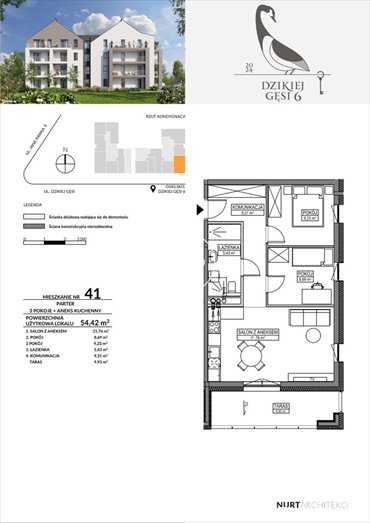 mieszkanie na sprzedaż 54m2 mieszkanie Osielsko, Dzikiej Gęsi