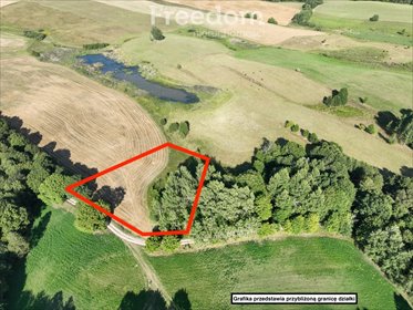 Malownicza działka nad jeziorem Bitkowo – 3394 m² działka Bitkowo