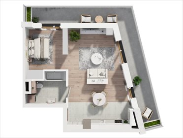 Nowoczesne 48,76 m² z balkonem 22,88 m2 w centrum Katowic. mieszkanie Katowice, Sokolska