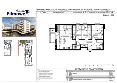 mieszkanie na sprzedaż 67m2 mieszkanie Bydgoszcz, Bartodzieje Małe, Filmowa