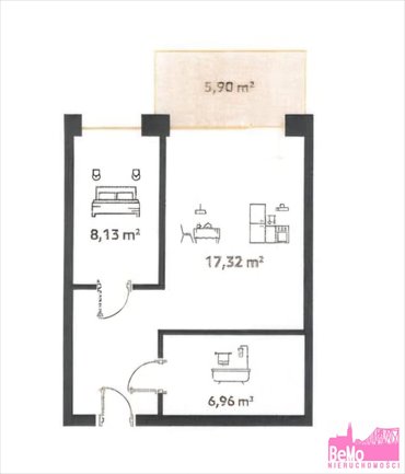 Zapraszam do mieszkania 39 m² w centrum Włocławka mieszkanie Włocławek, Centrum