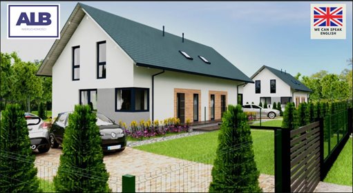 Nowoczesny bliźniak z ogrodem, energooszczędny, 127 m2 dom Kiełpino